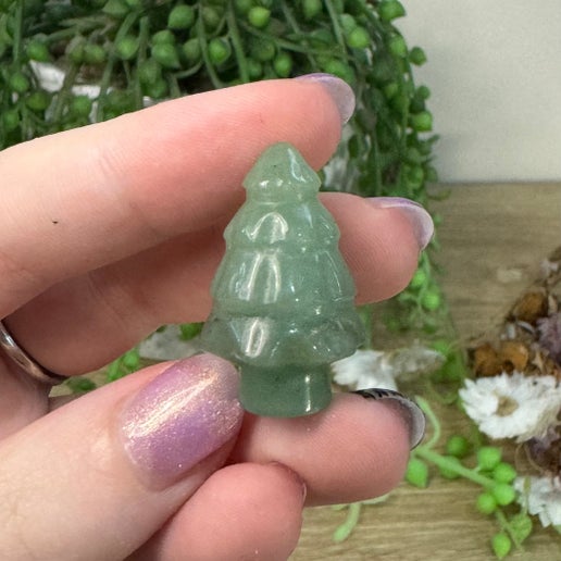 Green Aventurine Mini Christmas Trees