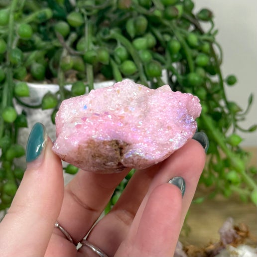 Pink Aura Quartz Cluster (K465)