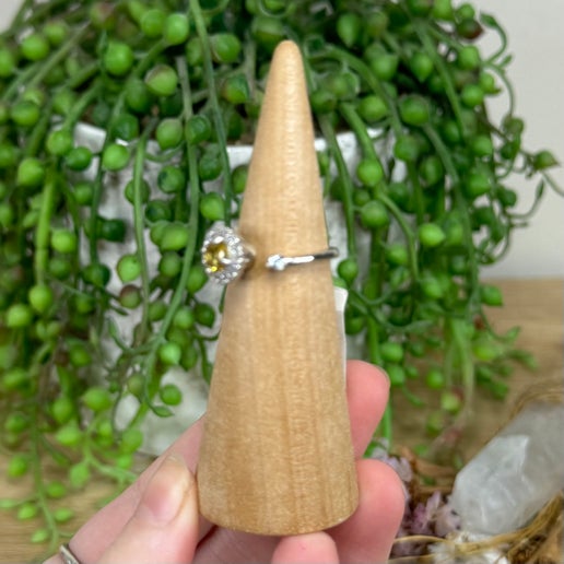 Yellow Flower S925 Spinning Ring (K344)