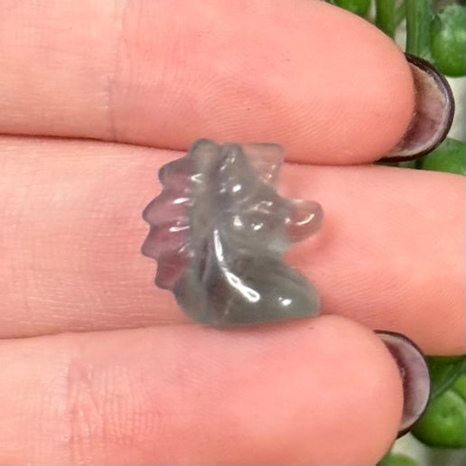Fluorite Mini Unicorn Head