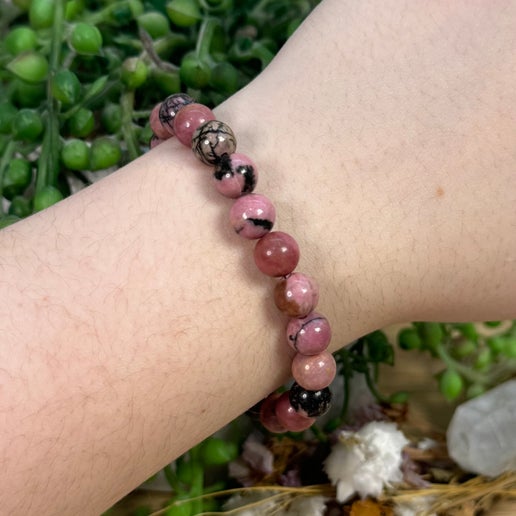 Rhodonite Bracelet (O1) (O2) (N999) (N998) (O85) (O83) (O82)