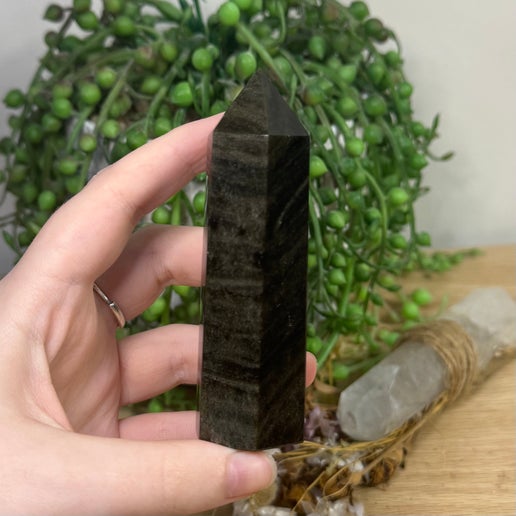 Golden Sheen Obsidian Point (A249)