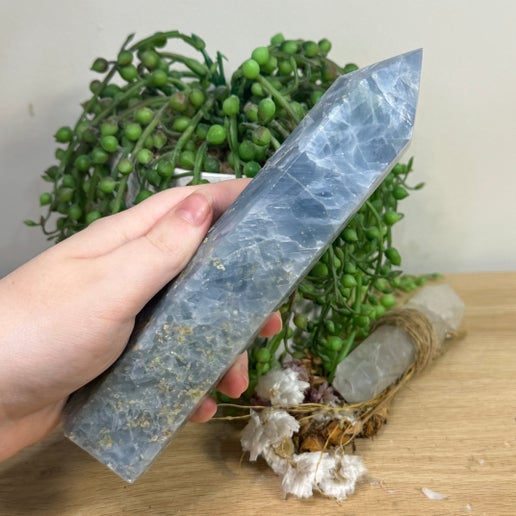 Blue Celestite Tower (K568)