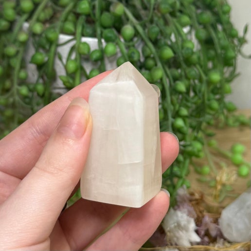 White Calcite Point (J35)