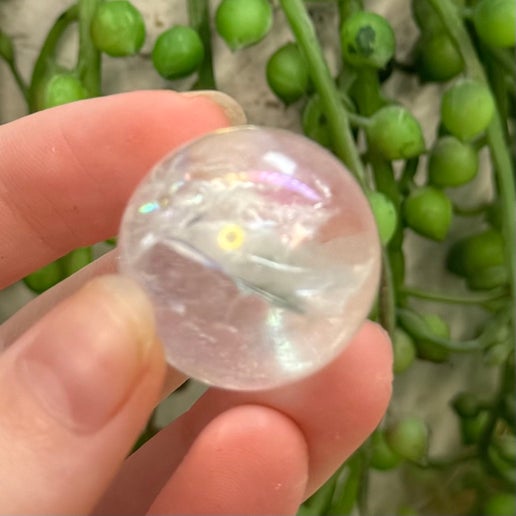 Aura Clear Quartz Small Sphere