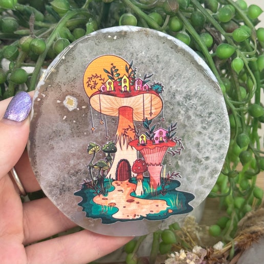 Mushroom House Agate Slice (F750) (F751)