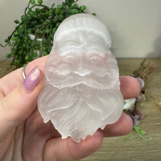 Selenite Santa Faces (G336) (G335)