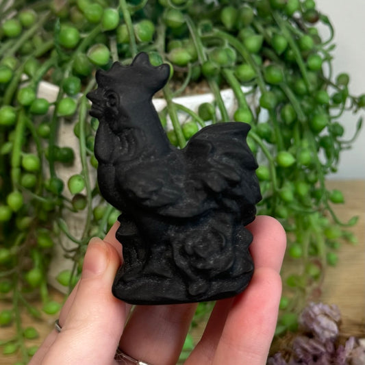 Black Obsidian Rooster (J597)