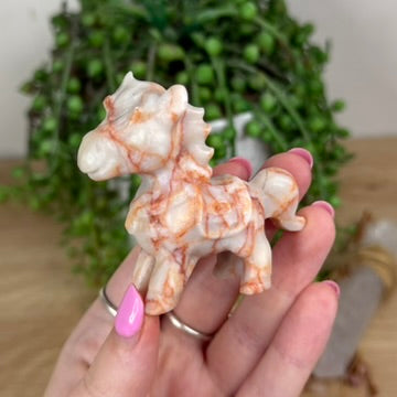 Red Vein Jasper Horse (X498)