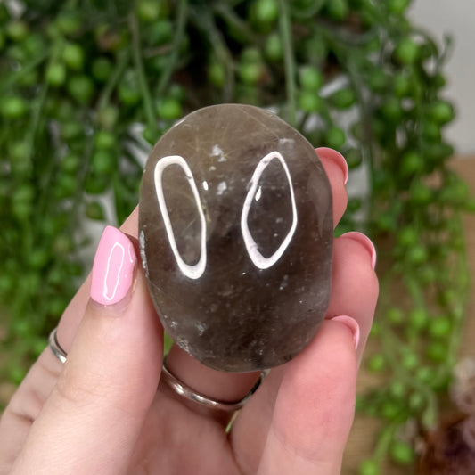 Smokey Rutile Palm Stone (U30)