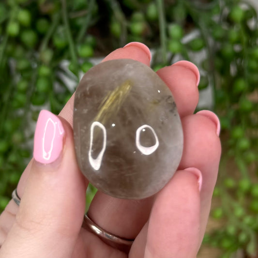 Smokey Rutile Palm Stone (U26)