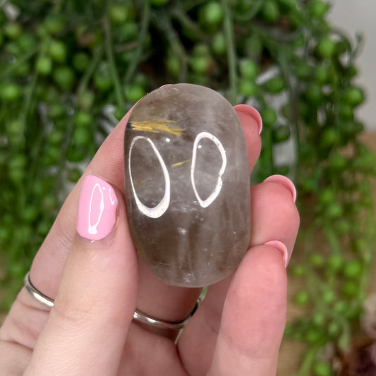 Smokey Rutile Palm Stone (U27)