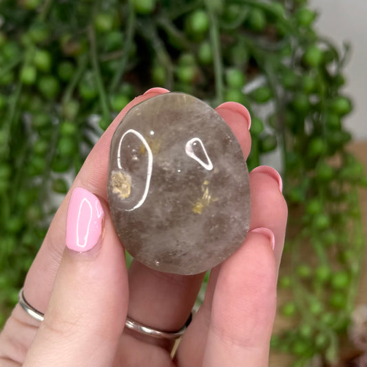 Smokey Rutile Palm Stone (U28)
