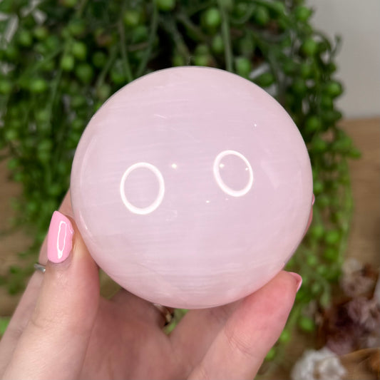 Pink Mangano Calcite Sphere (T866)