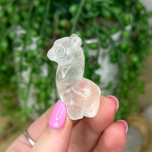 Clear Quartz Small Llama