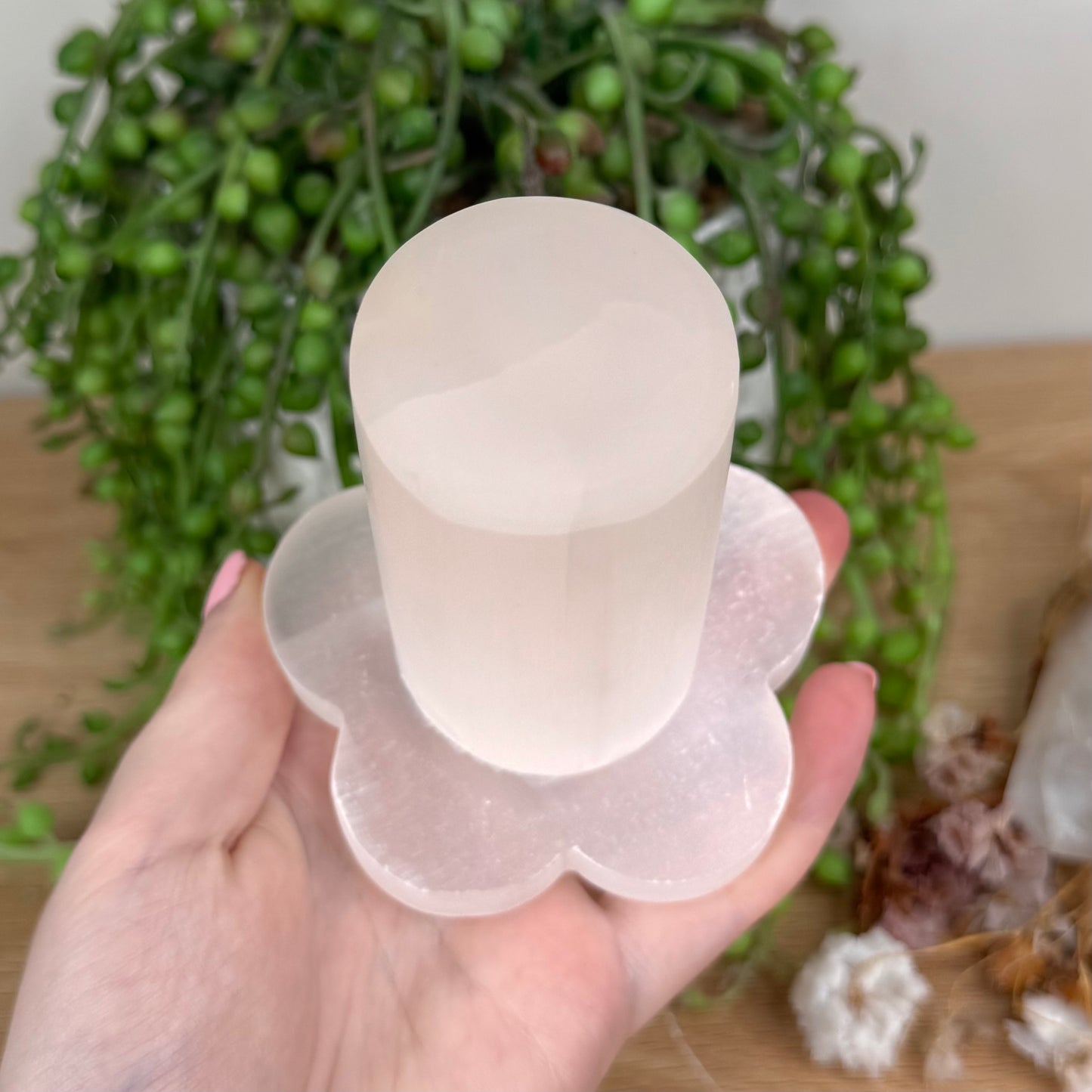 Selenite Daisy Bracelet Holder (T957) (T958)
