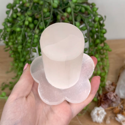 Selenite Daisy Bracelet Holder (T957) (T958)