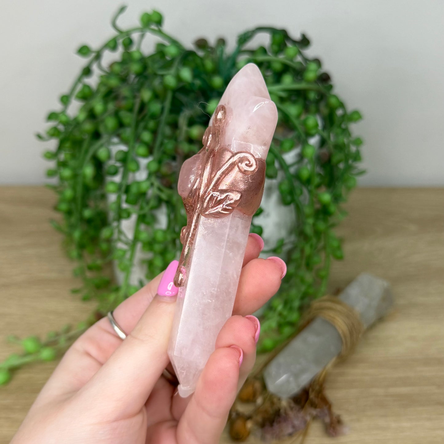 Rose Quartz Wand (Z585)