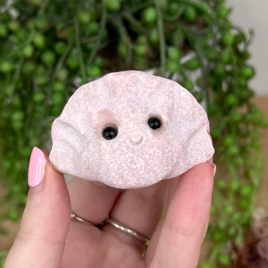 Pink Opal Dumpling Pet Rock (T327) (T328)