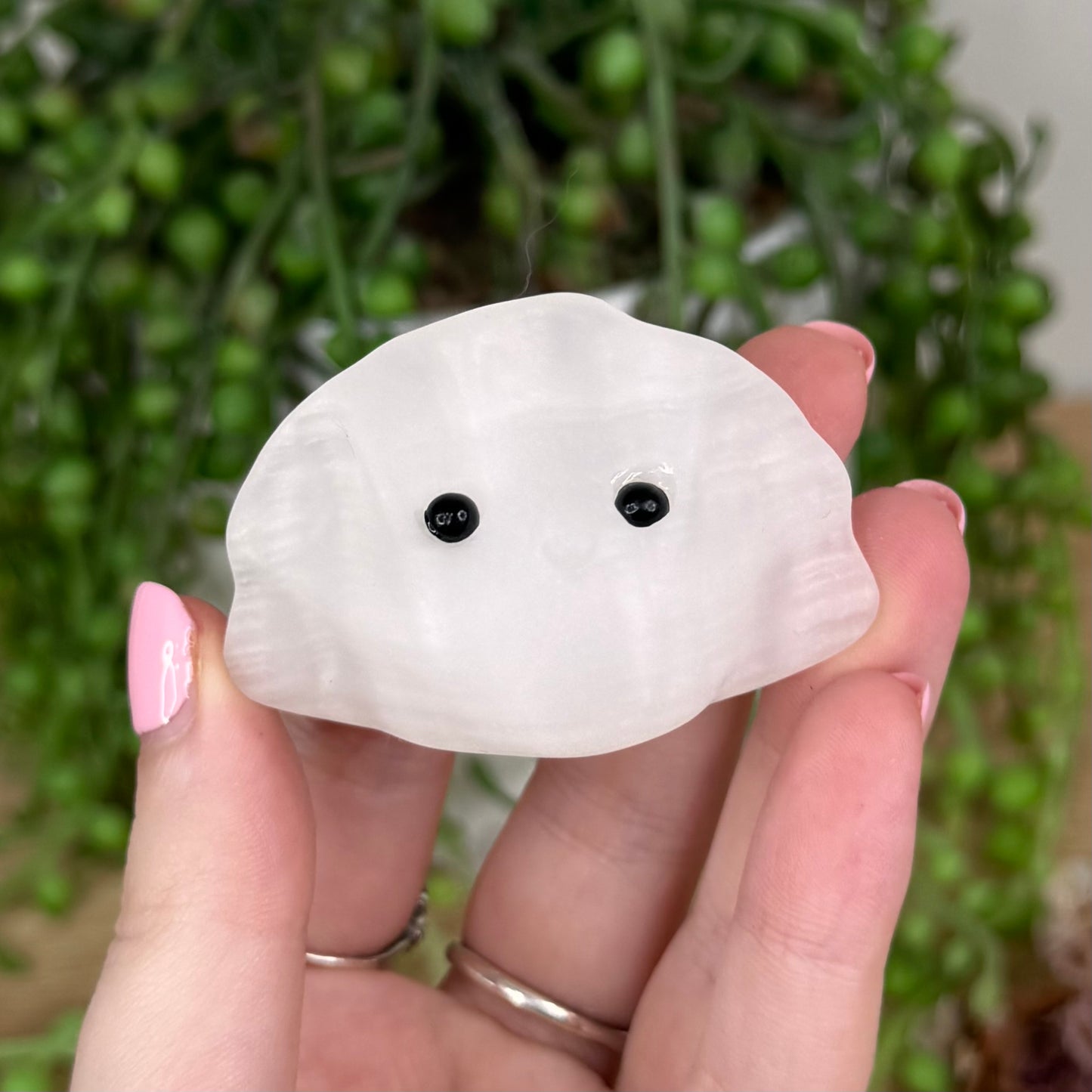 White Calcite Dumpling Pet Rock (T332) (T334)