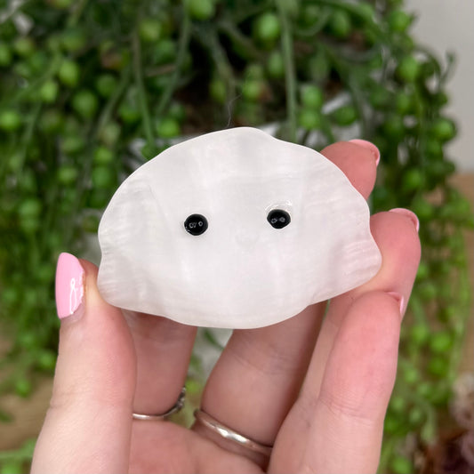 White Calcite Dumpling Pet Rock (T332) (T334)