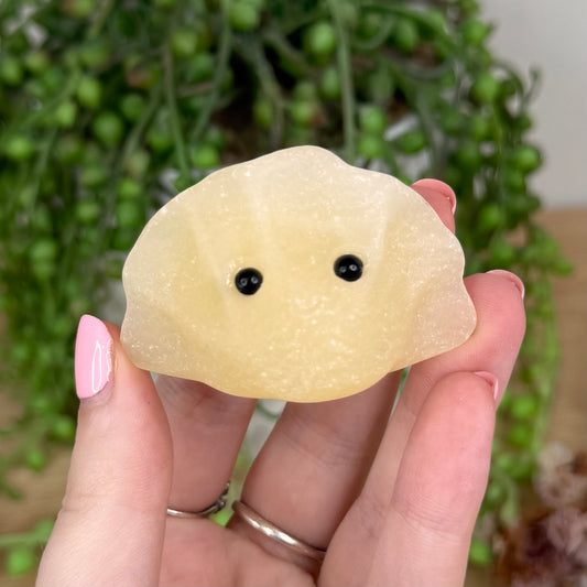 Yellow Calcite Dumpling Pet Rock (T337) (T335) (T336)