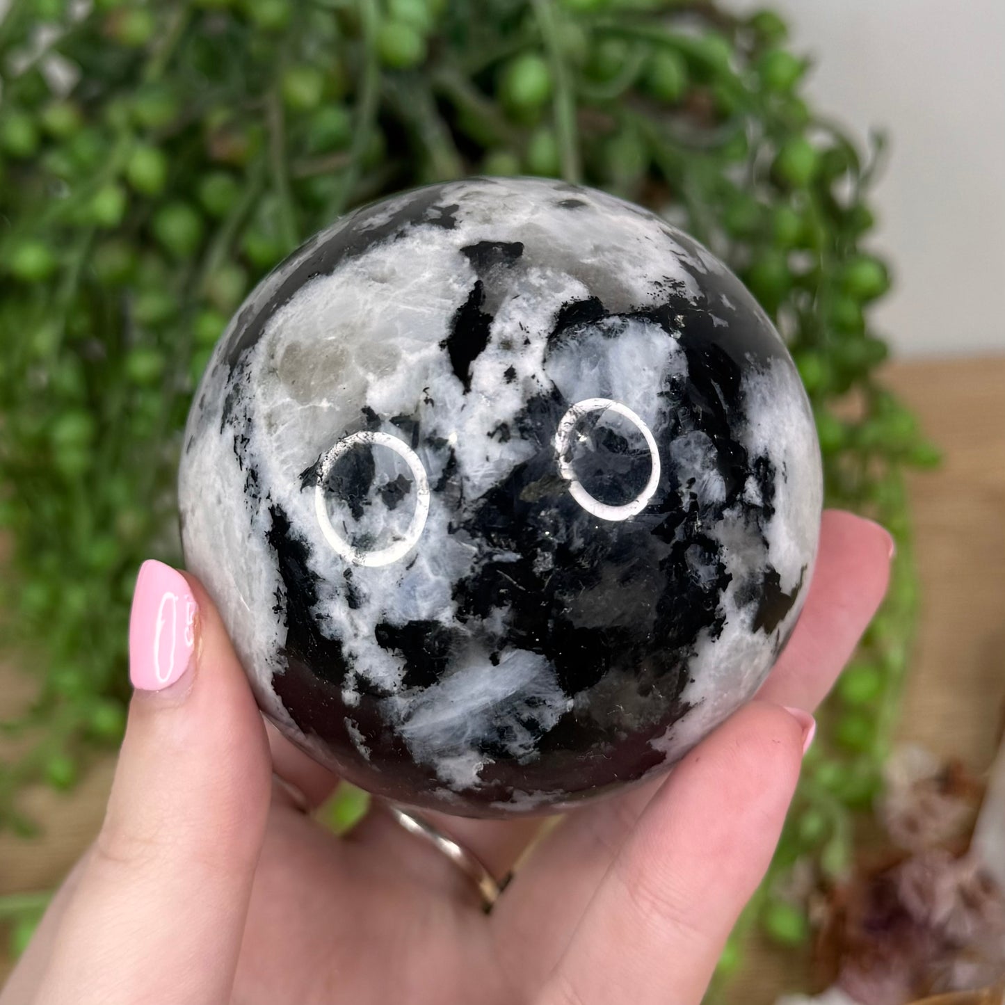 Rainbow Moonstone Sphere (T842)