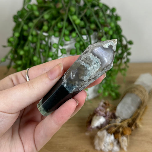 Moss Agate Wand (P577)