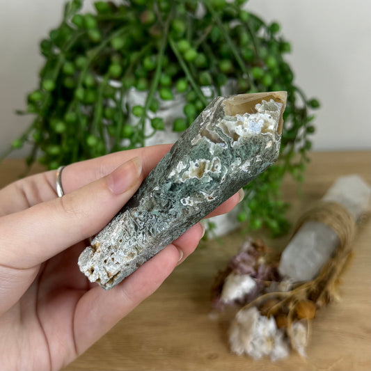 Moss Agate Wand (P590)