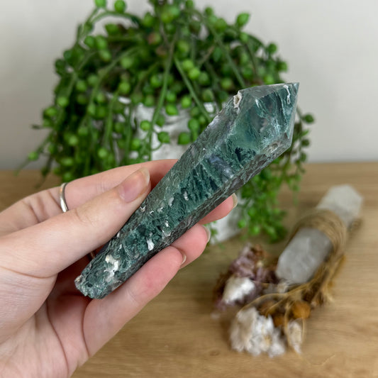Moss Agate Wand (P592)