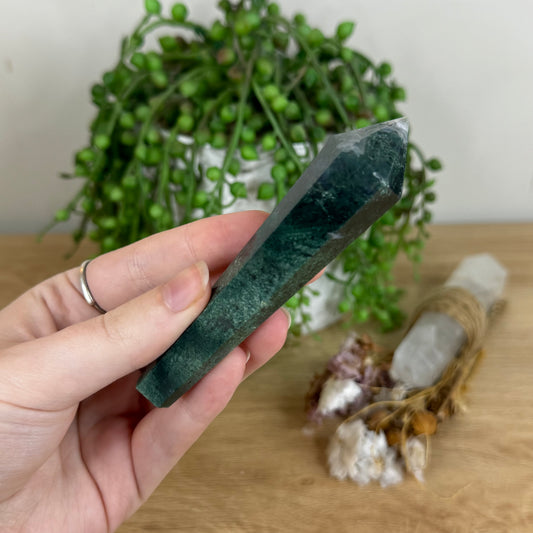 Moss Agate Wand (P586)