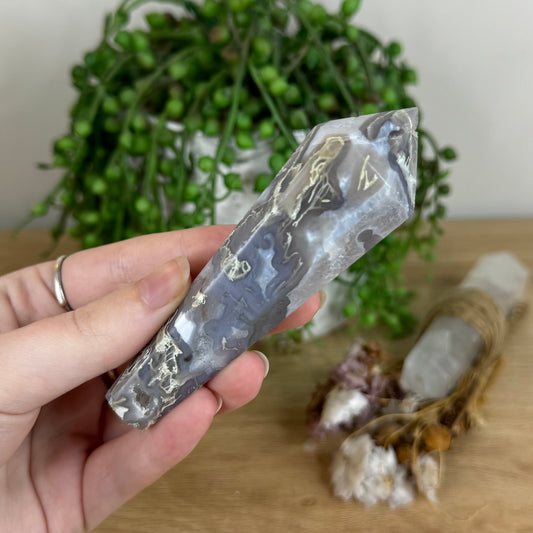 Moss Agate Wand (P591)