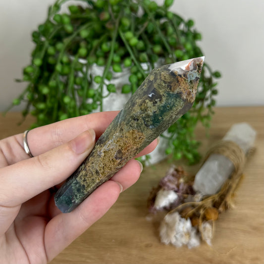 Moss Agate Wand (P583)