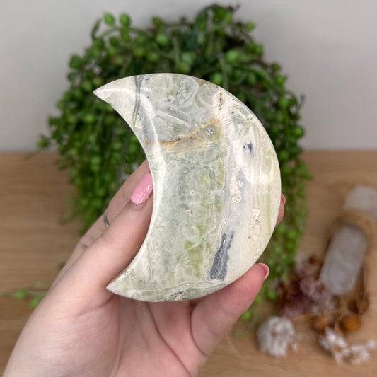 Green Maligano Jasper Moon (U273)