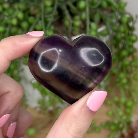 Rainbow Fluorite Heart (U216)
