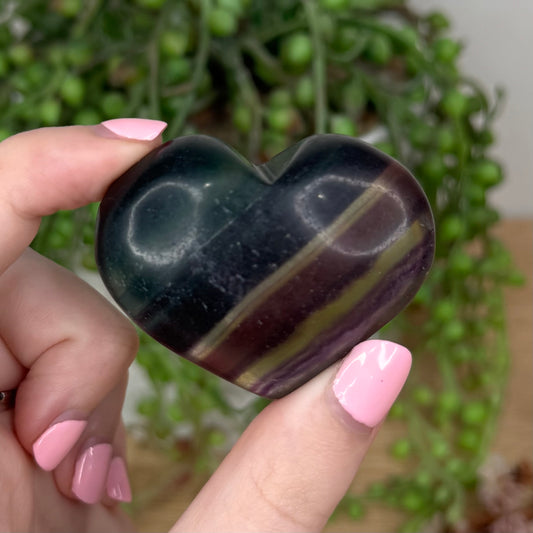 Rainbow Fluorite Heart (U218)