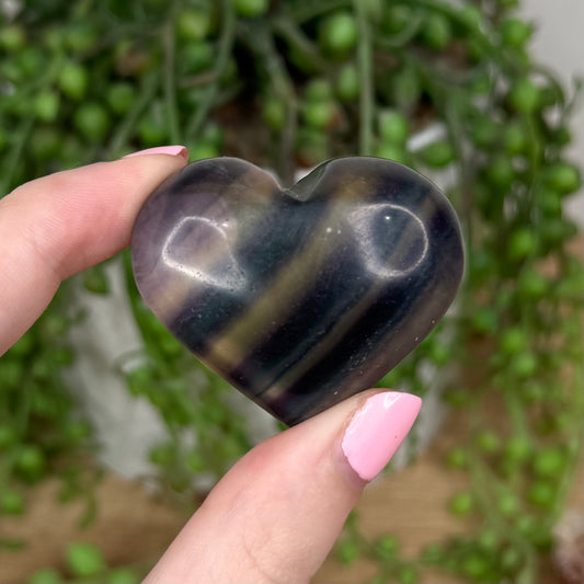 Rainbow Fluorite Heart (U215)