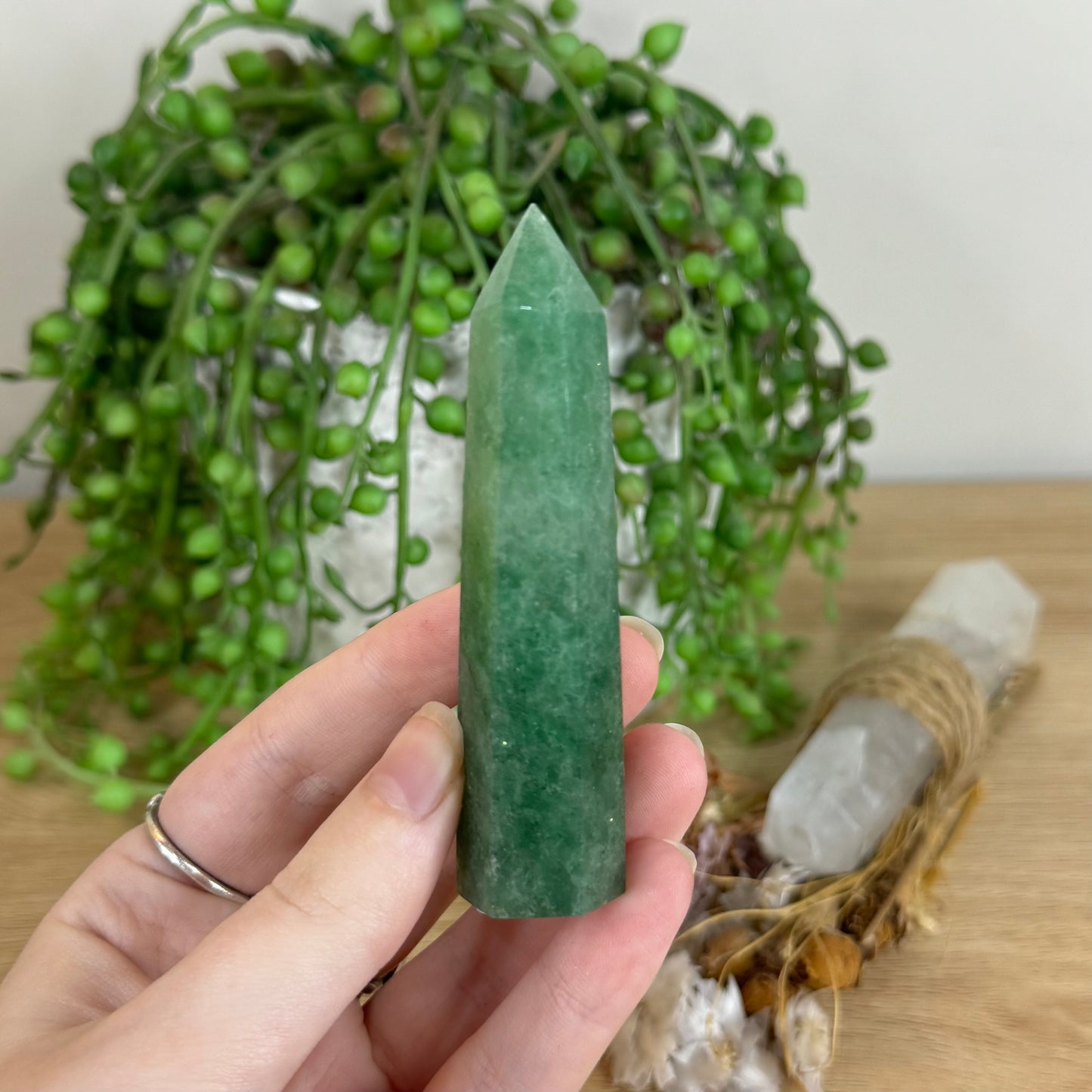 Green Strawberry Quartz Point (P715)