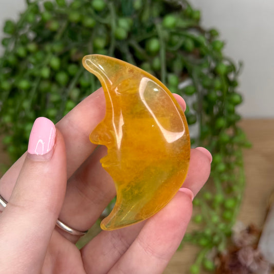 Yellow Fluorite Moon (B880)