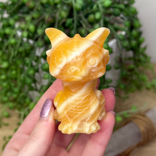Yellow Calcite Dragon (186A)