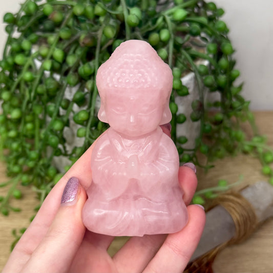 Rose Quartz Buddha (117A)