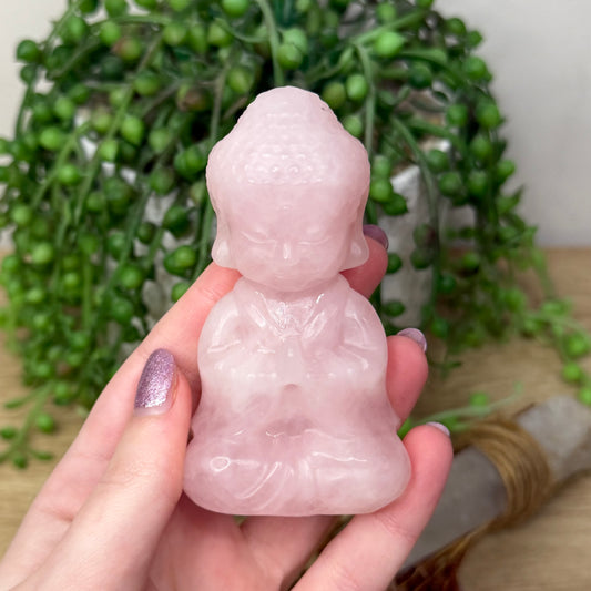 Rose Quartz Buddha (116A)