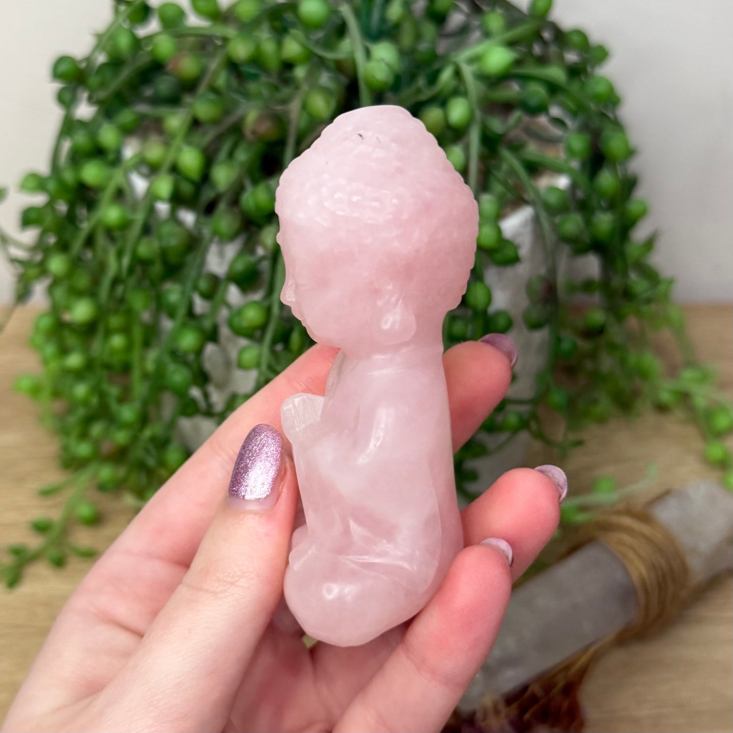 Rose Quartz Buddha (116A)