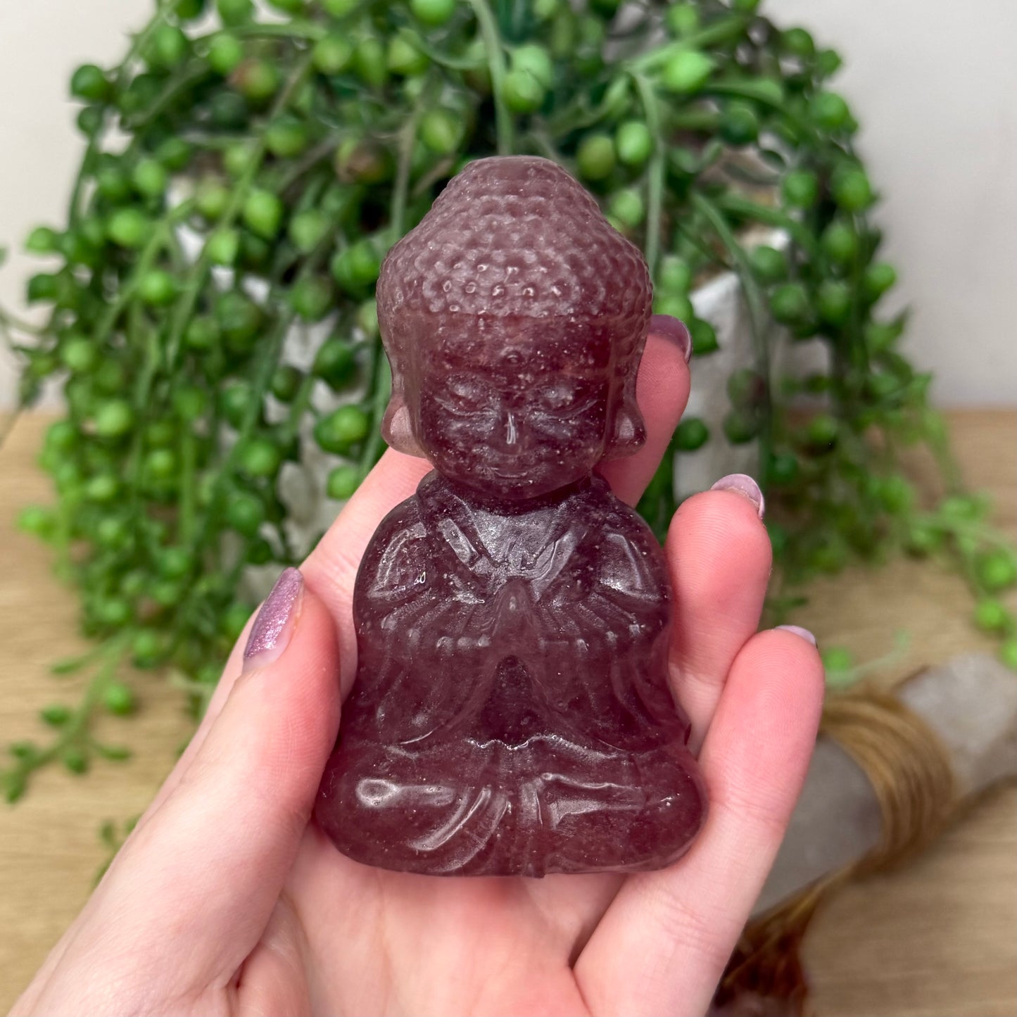 Strawberry Quartz Buddha (115A)