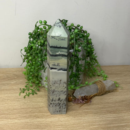 Green Dendritic Opal Tower (Z959)