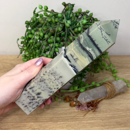 Green Dendritic Opal Tower (Z959)