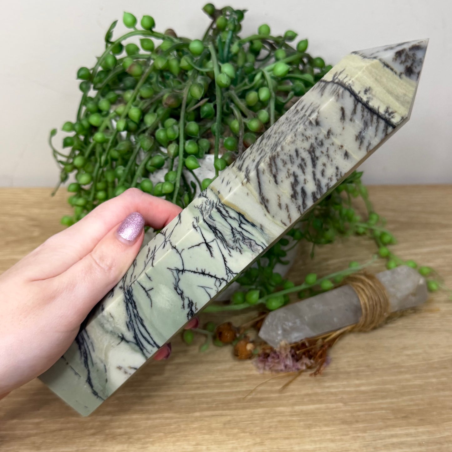 Green Dendritic Opal Tower (Z960)