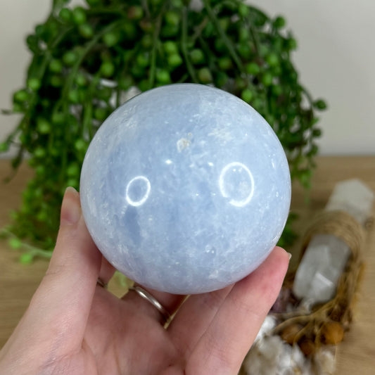 Blue Calcite Sphere (P554)