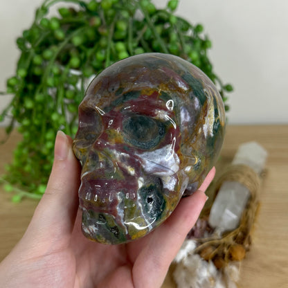 Ocean Jasper Skull (P471)