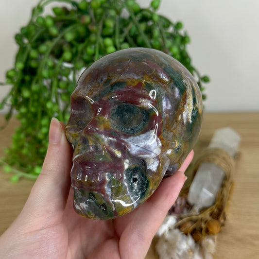 Ocean Jasper Skull (P471)
